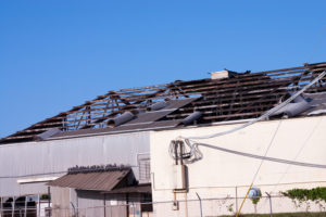 Hurricane roof damage