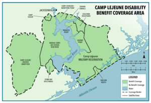 map on the Camp Lejeune